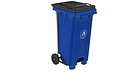 Street Plastic Trash Bin 1 Blue Black