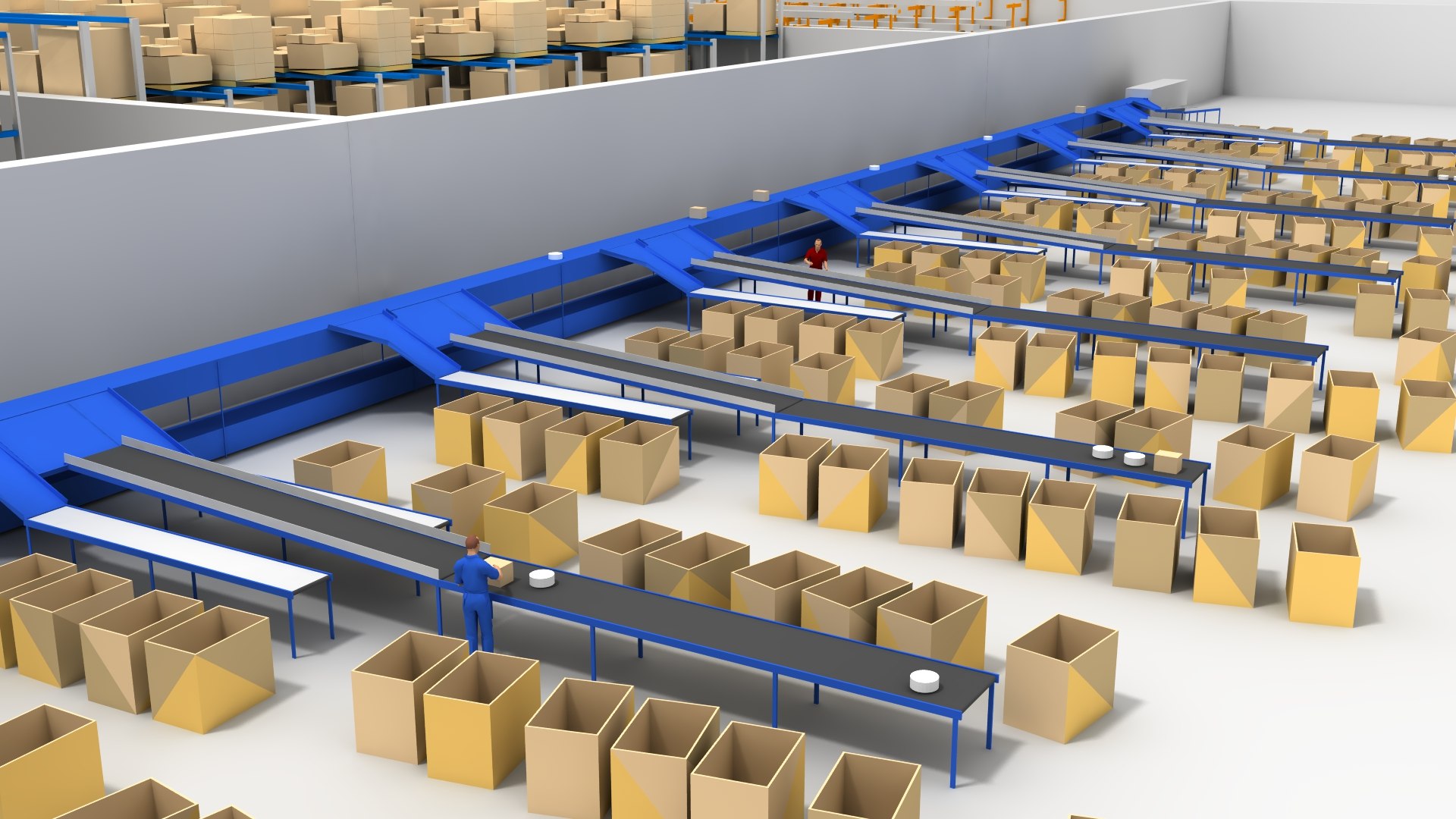 Sorting Conveyors Storage 3D Model - TurboSquid 1541446