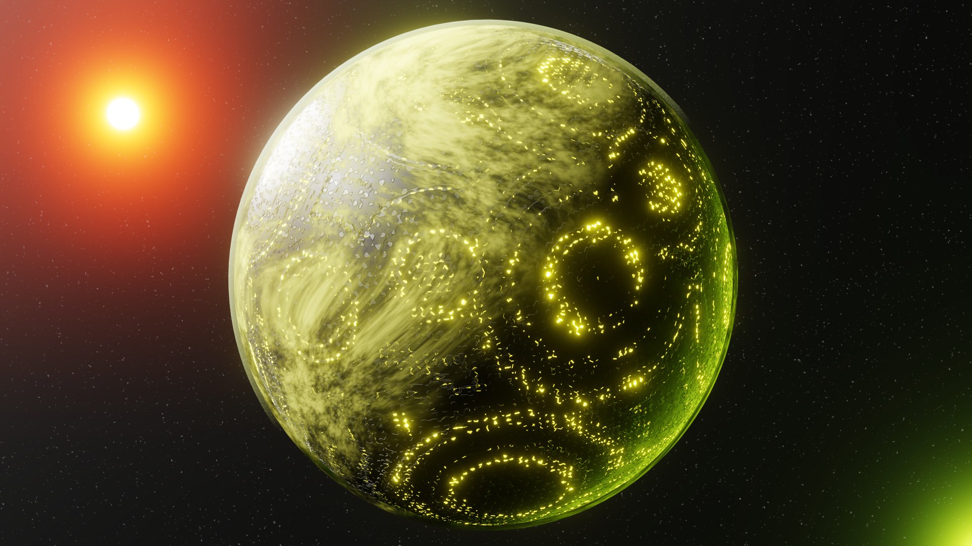 Procedural Cyber Planet 3D - TurboSquid 2233134