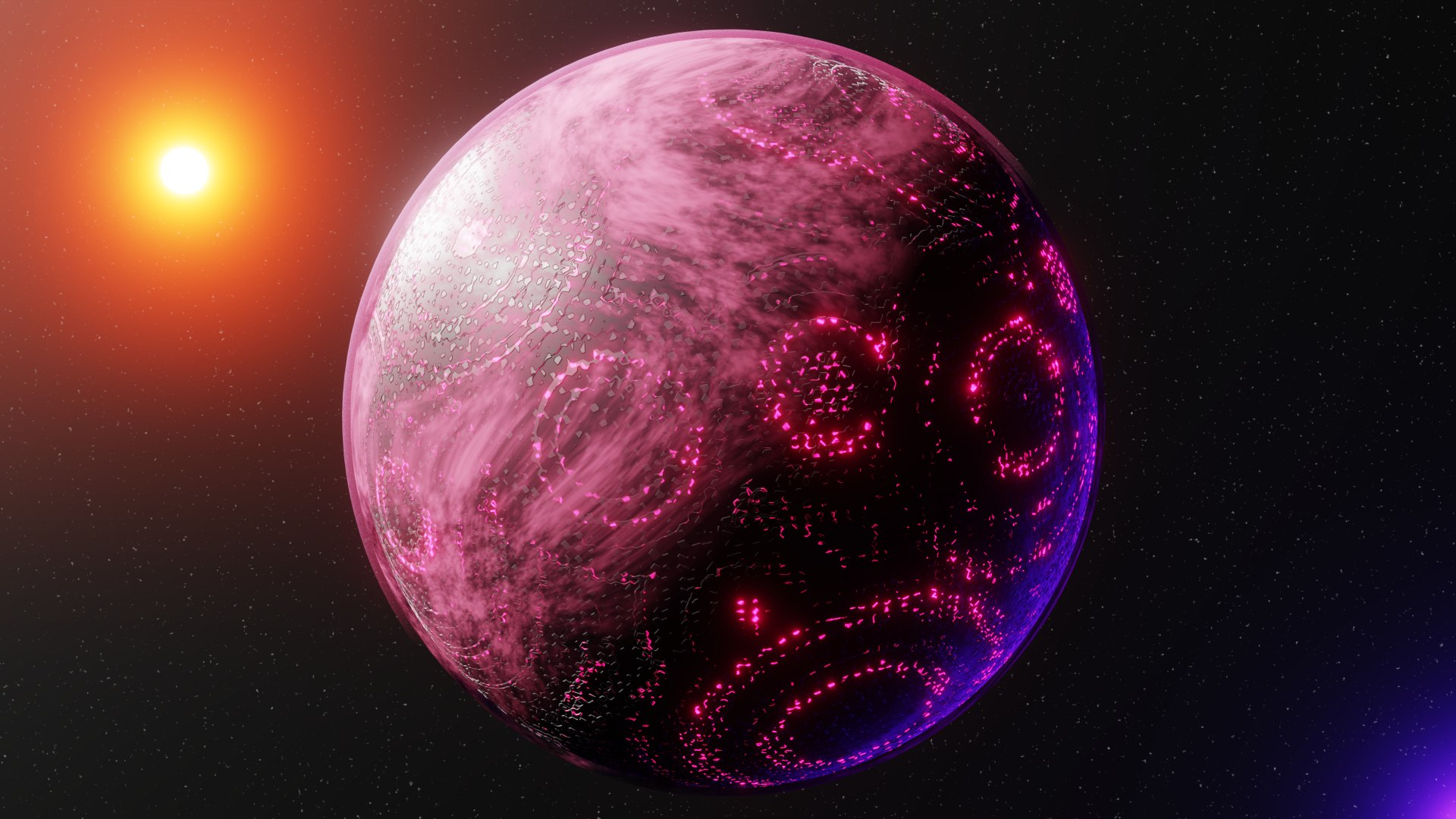 Procedural Cyber Planet 3D - TurboSquid 2233134