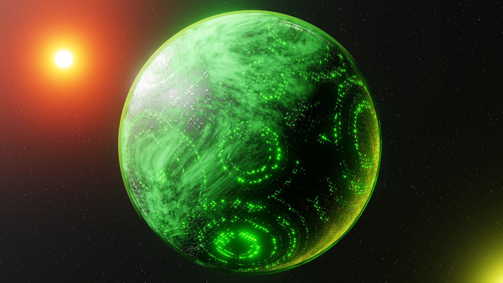 Procedural Cyber Planet 3D - TurboSquid 2233134