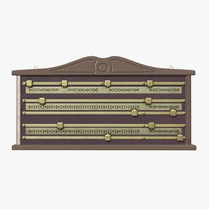 Vintage Billiard Snooker Scoreboard 3D