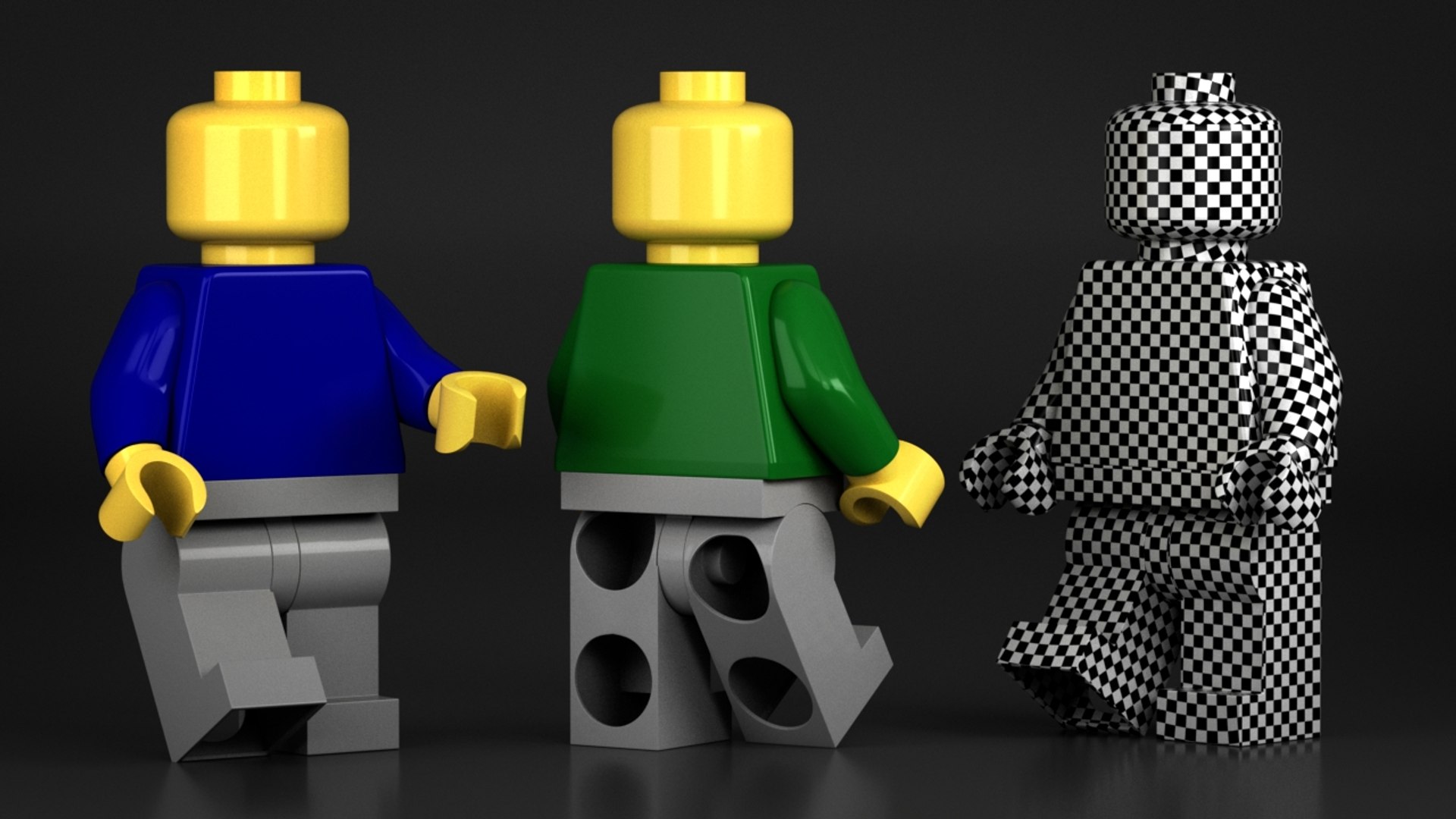 LEGO Minifigure 3D model + PBR Textures