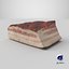 3D Smoked pork belly model