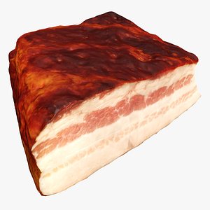 3D Smoked pork belly model
