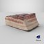 3D Smoked pork belly model