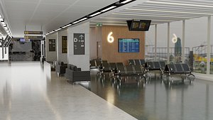 3D Airport Interior Scene model