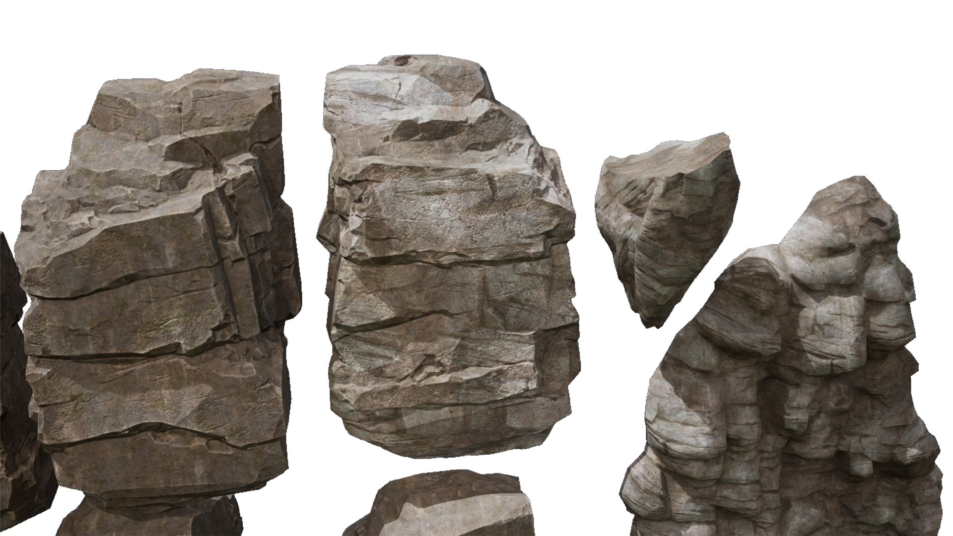 Realistic Rocks Collection 3D Model - TurboSquid 2198213