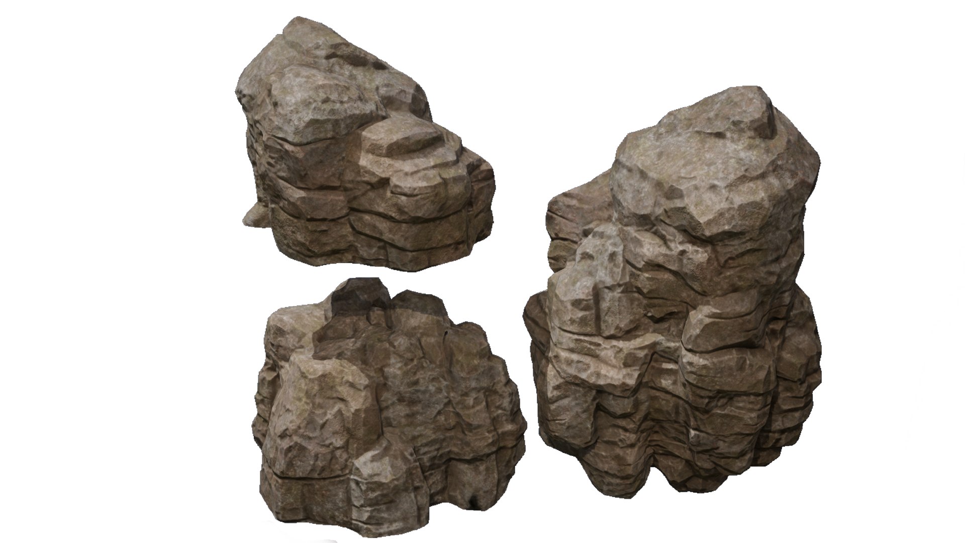 Realistic Rocks Collection 3D Model - TurboSquid 2198213