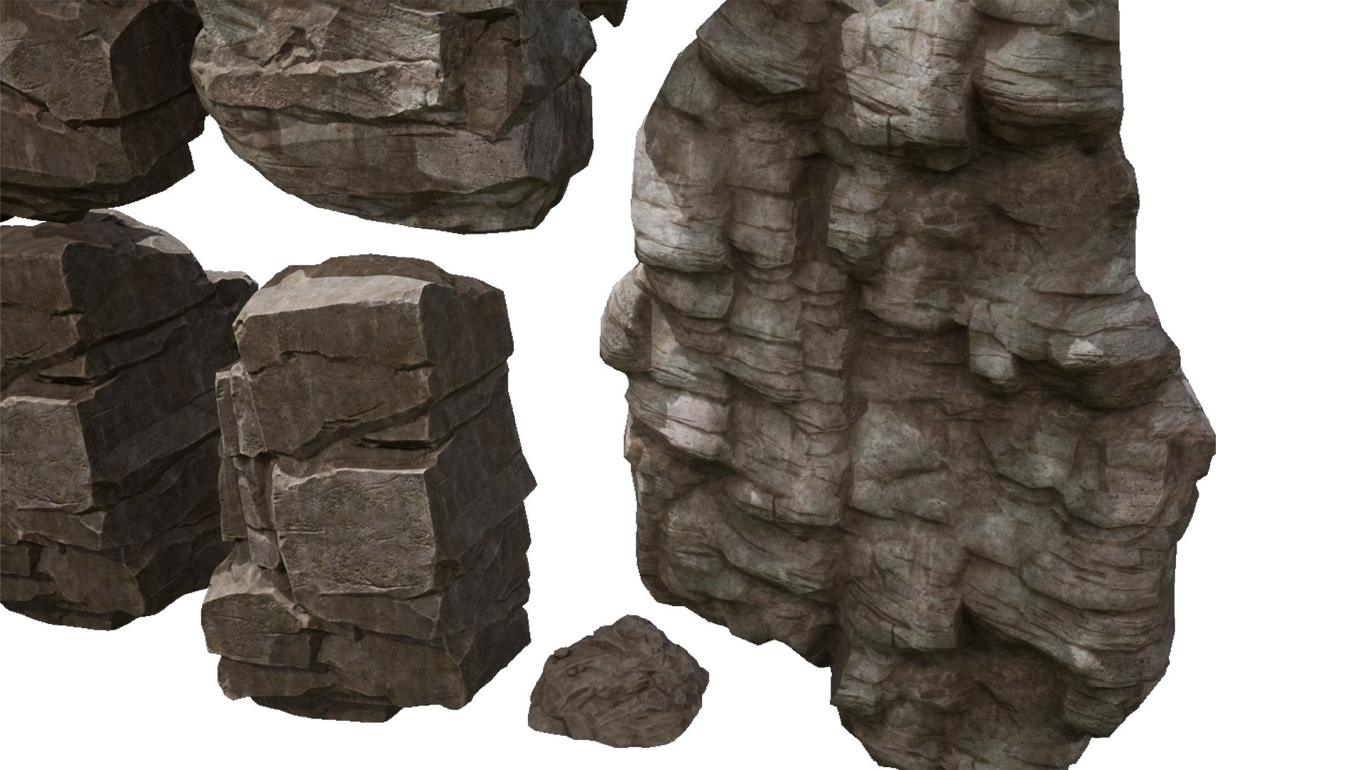 Realistic Rocks Collection 3D Model - TurboSquid 2198213