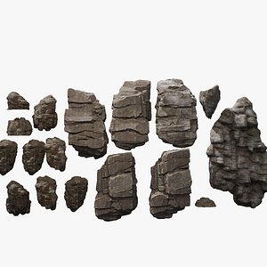 Realistic Rocks Collection 3D model