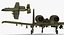 Fairchild Republic A-10 Thunderbolt II Green Modèle 3D