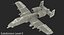 Fairchild Republic A-10 Thunderbolt II Green Modèle 3D