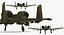 Fairchild Republic A-10 Thunderbolt II Green Modèle 3D