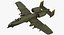 Fairchild Republic A-10 Thunderbolt II Green Modèle 3D