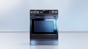 3D Smart Gas Range with Smart Dial and Air Fry in 3D model