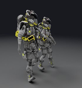 Astronaut Space Suits - Rigged