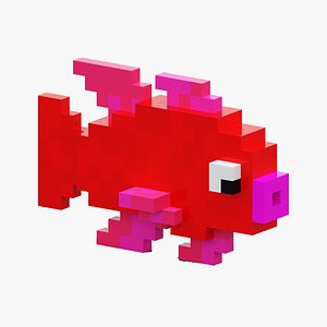 Voxel Fish 3D model