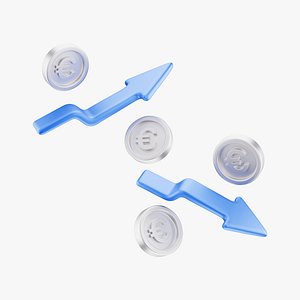 Coin Euro Up Down Arrow Icon Mini Pack