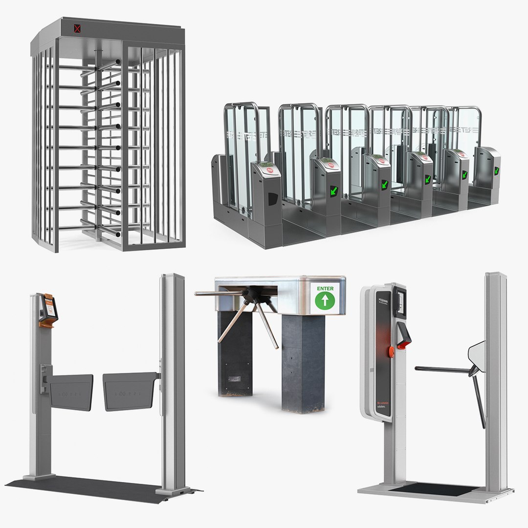 Turnstiles Collection 4 3D model preview