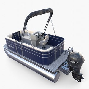 Pontoon Boat v1 3D model