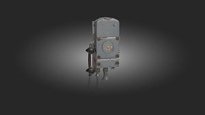3D Prison Telephone Booth PBR 3D Model