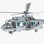 Eurocopter EC725 Caracal Tactical Transport Helicopter Rigged 6