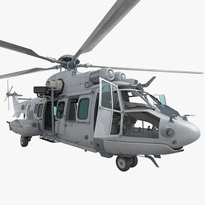 Eurocopter EC725 Caracal Tactical Transport Helicopter Rigged 6
