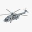 Eurocopter EC725 Caracal Tactical Transport Helicopter Rigged 6