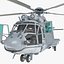 Eurocopter EC725 Caracal Tactical Transport Helicopter Rigged 6