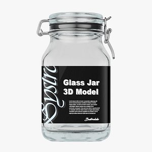 Square Glass Jar Packaging - Realistic Product Mockup