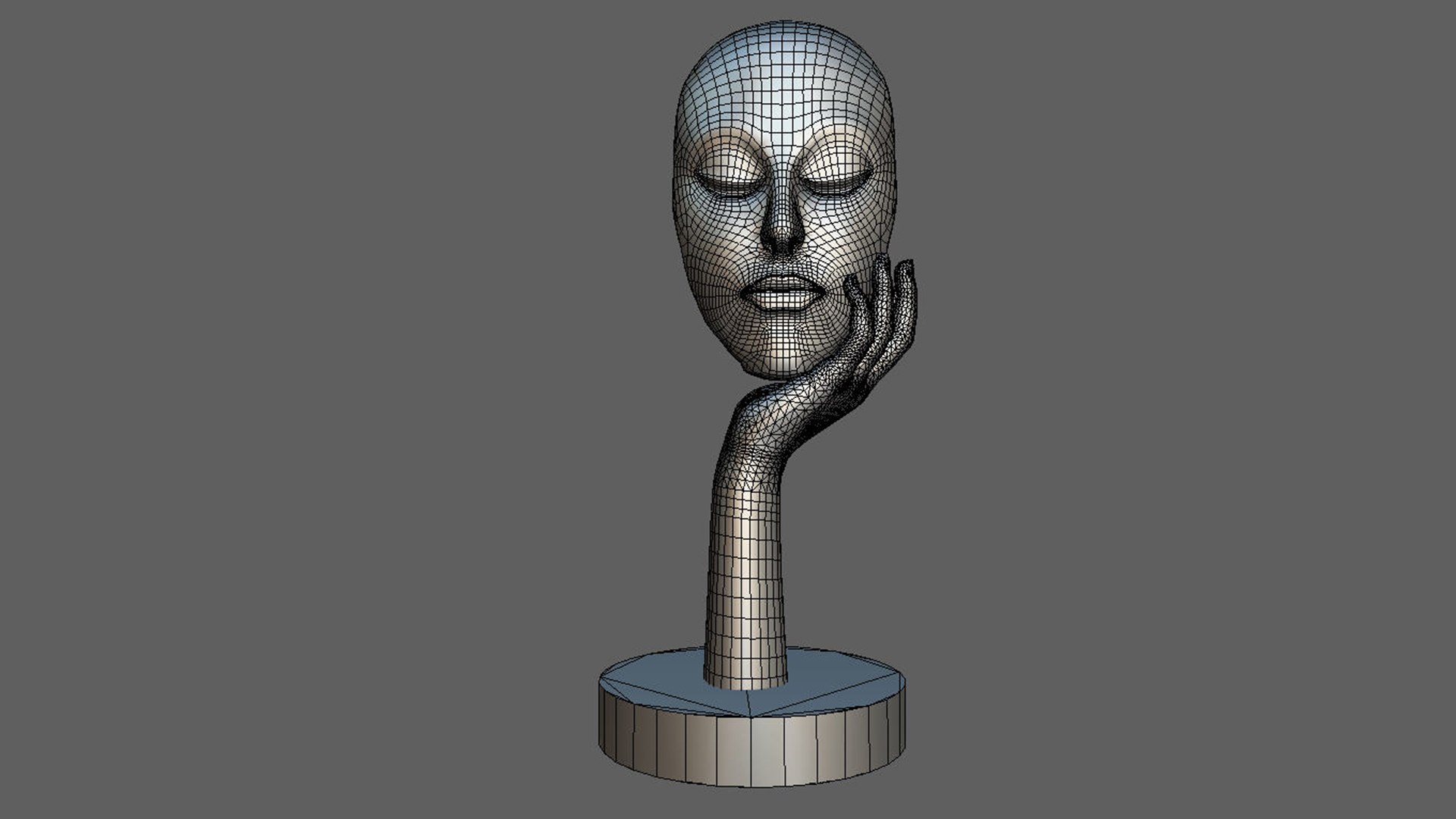 Abstract Sculpture Girl Face Model - TurboSquid 2245152