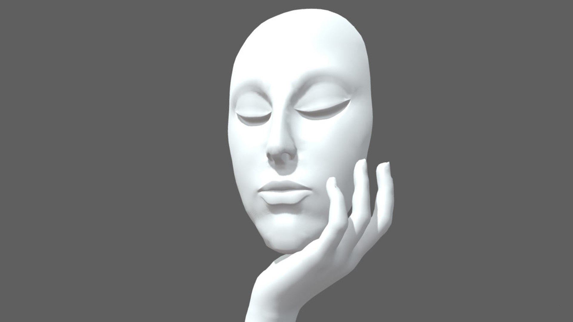 Abstract Sculpture Girl Face Model - TurboSquid 2245152