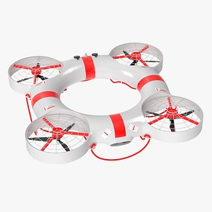 Hybrid Rescue Drone White 3D model