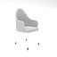 Der moderne Café-Sessel Low-Poly 3D-Modell