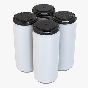 3D Standard Can 473ml 16oz Clip Pak Carrier Handle Quadpak