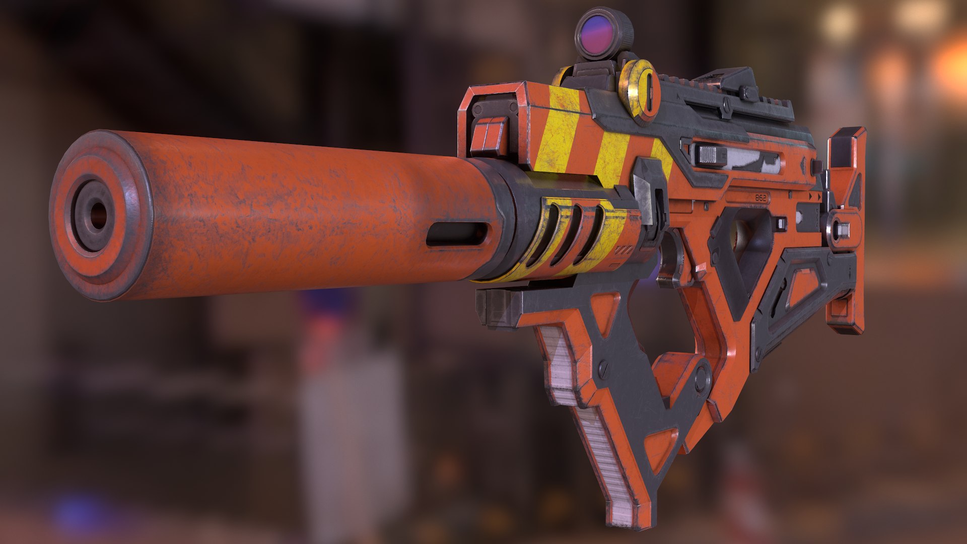 Futuristic Smg Gun 3D Model - TurboSquid 1518709