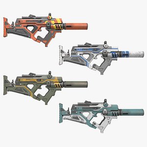 futuristic smg gun 3D model
