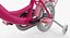 Girls Kids Bike with Training Wheels Rigged 3D Model