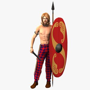 Ancient Celtic Light Infantry A 1BC with Poser Daz Props