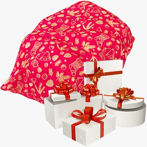 Santa Bag and Gift Boxes Collection V8