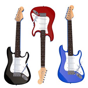 3D model fender stratocaster guitar