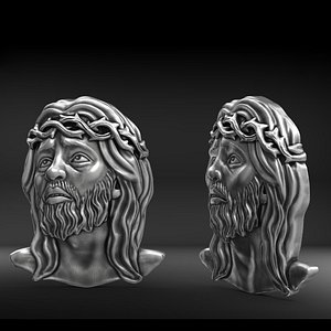 Bas-relief of the head of Jesus model