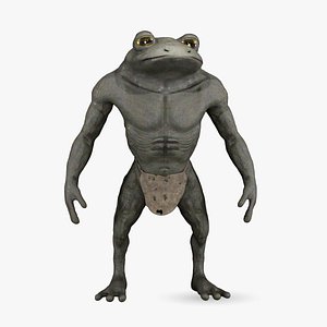 3D model Photorealistic Frogman Creature 8K PBR Rigged
