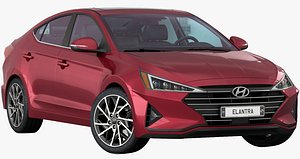 realistic hyundai elantra 2020 3D model