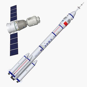 3D model Long March and Shenzhou