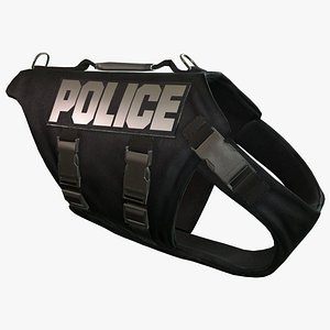 3d police dog body armor model