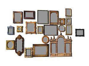 Ornate Classic Picture Frames Collection Pack 3D model