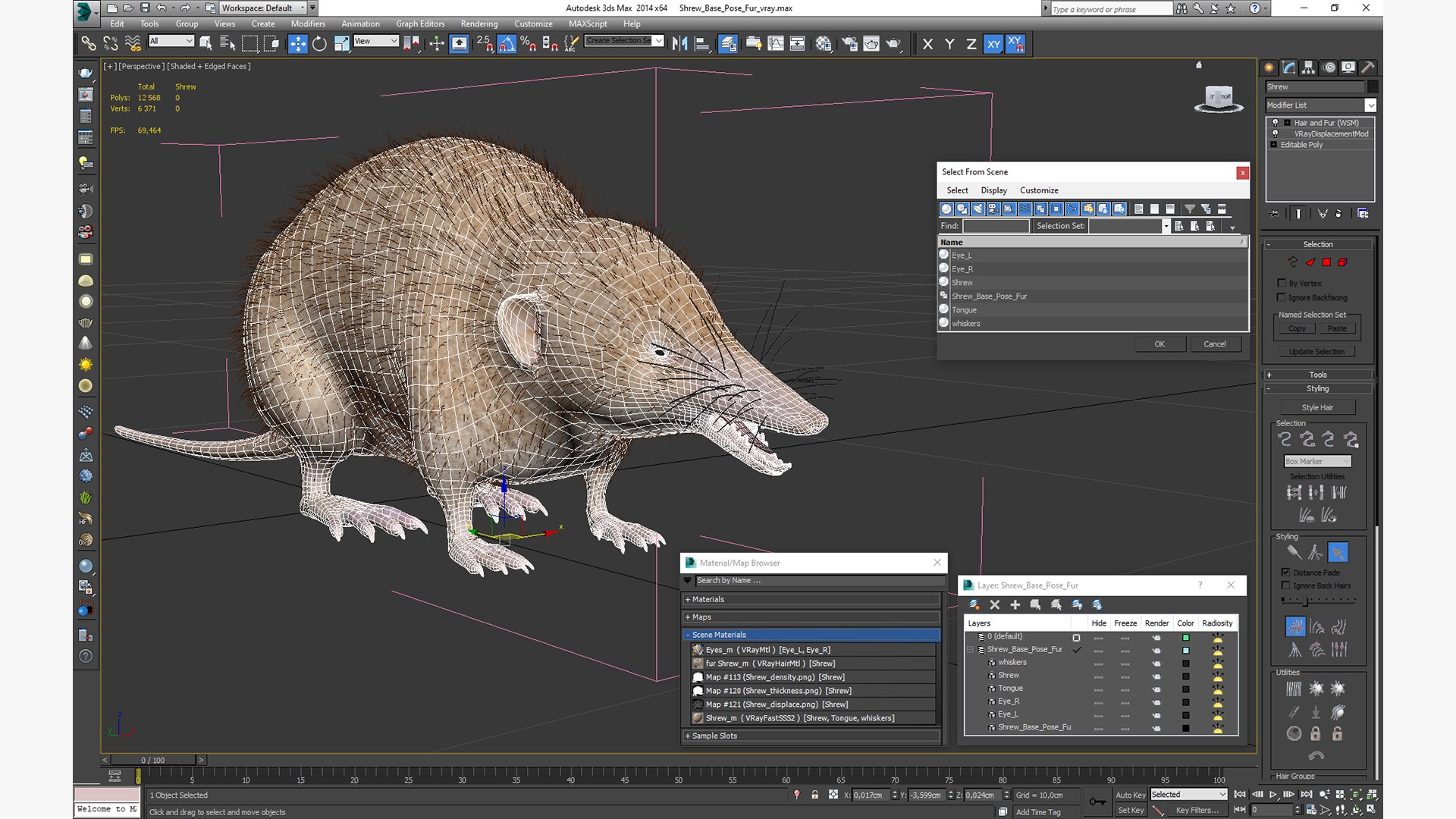 Shrew Base Pose Fur model - TurboSquid 2164170