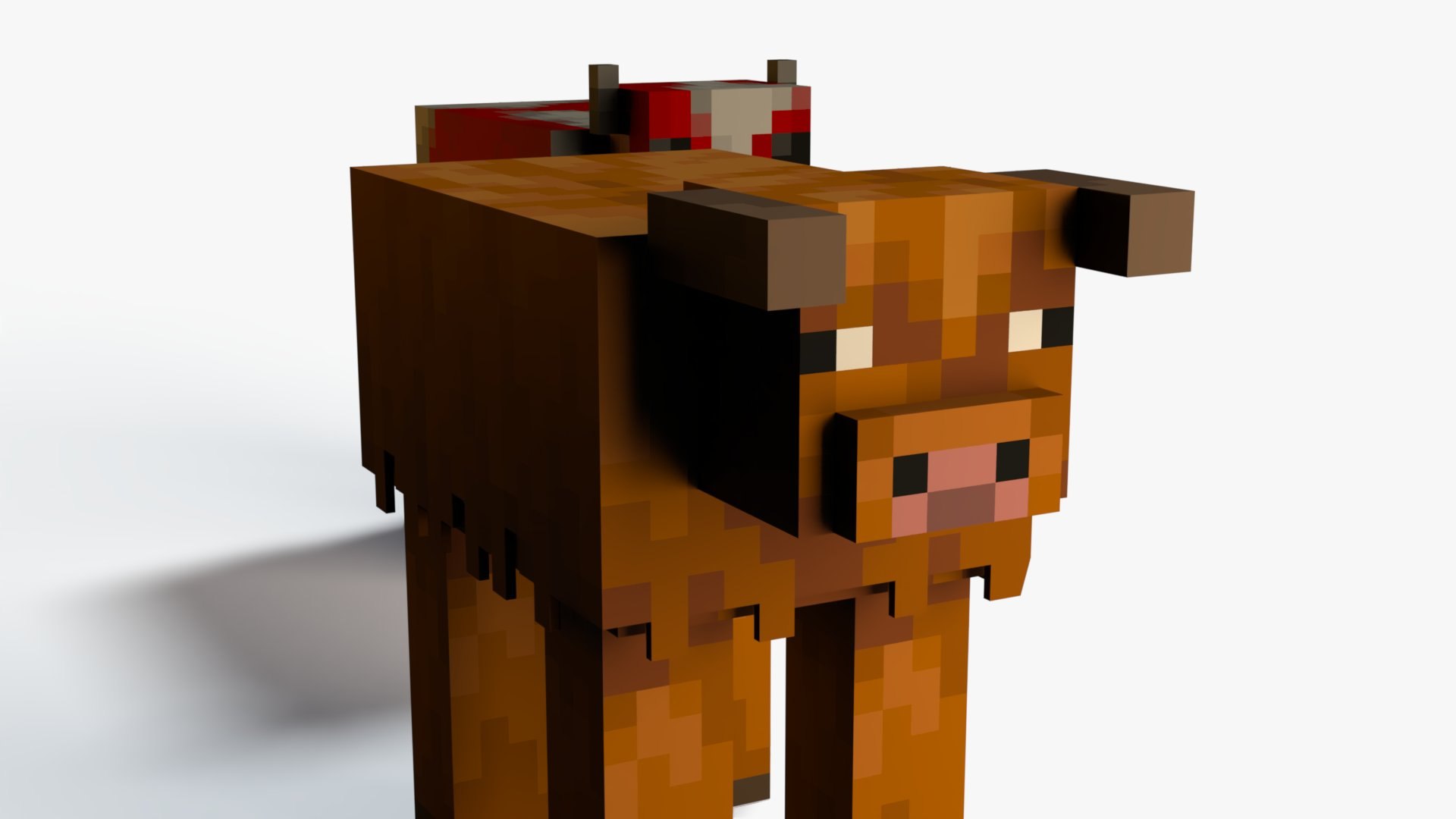 3D Model Minecraft Cow - TurboSquid 2514317